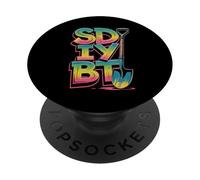 SDIYBT Pelle Graphique Tendance Pop Art Graffiti Style Lettres PopSockets PopGrip Adhésif