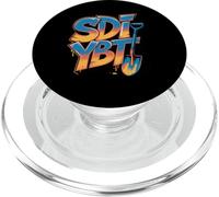 SDIYBT Pelle Graphique Tendance Pop Art Graffiti Style Lettres PopSockets PopGrip pour MagSafe