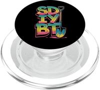 SDIYBT Pelle Graphique Tendance Pop Art Graffiti Style Lettres PopSockets PopGrip pour MagSafe