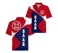 SDJRPBQKJ Polos 3D pour Hommes Confortables Et Athlétiques S.A.A.B T-Shirt Rugby Imprimé À Manches Courtes Col Montant Style Sportif Doux Patchwork-HongLanSe||m