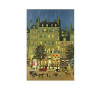 SDKAHKZO Toile murale avec logo de l'artiste Michel Delacroix - Cadeau idéal pour maison, bar, restaurant, garage, café - 30 x 45 cm