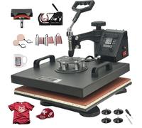 SDKEHUI Machine 8 en 1 de presse à chaleur 30 x 38 cm - Rotation à 360 ° - Multifonction - Pour t-shirts, gobelets, plaques