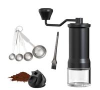 SDKZBFC Moulin à café Manuel Mouture fine/Grande Réglable Avec Brosse de Nettoyage et cuillère Convient pour l'espresso le café flip les cafetières à piston et les cafetières à piston