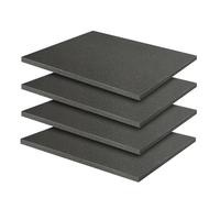 SDLDEER Lot de 4 mousses découpées - 400 x 300 x 10 mm - Pour mallette à outils, mallette d'appareil photo - Mousse cube pour miniatures de table, insert de valise