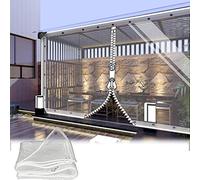SDLLG Bâche Transparente avec œillets de 2 x 2 m de Protection avec Fermeture éclair 0,35 mm Protection des Plantes - Rideaux de Pluie en PVC - Verre Transparent étanche - Bâche de Protection