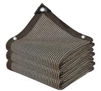 SDLLG Filet de Jardin - avec œillets - Marron - 3 x 4 m - en polyéthylène Haute densité - Protection Contre Le Vent - Filet d'ombrage - Filet de Protection UV - pour Jardin, Terrain de Sport