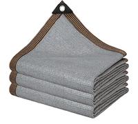SDLLG Filet de Protection Solaire avec œillets en polyéthylène Haute densité - Gris - 3 x 5 m - Voile d'ombrage à 90% - Filet d'ombrage - Filet de Protection Contre Les UV - Respirant