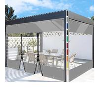 SDLLG Rideaux d'extérieur d'hiver résistants aux intempéries et Ajustables, épaisseur de 0,5 mm, Rideau de séparation pour Jardin, Balcon, extérieur, Garage, pavillon, terrasse, 2 x 2,6 m (H x L),