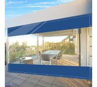 SDLLG Rideaux d'extérieur d'hiver résistants aux intempéries et réglables - Bâche épaisse de 0,5 mm - pour Jardin, Balcon, extérieur, Garage, pavillon, terrasse, terrasse - 1,5 x 2 m (H x L) - Bleu