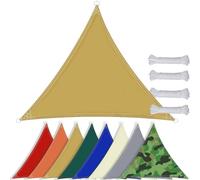 SDLLG Voile d'ombrage Triangle avec D Anneau Fabriqué en Tissu Oxford 180 g/㎡ Imperméable Protection Solaire UV Contre Les intempéries Voile d'ombrage pour Balcon Terrasse Jardin -Jaune