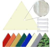 SDLLG Voile d'ombrage Triangle avec Oeillets Fabriqué en Tissu Oxford 180 g/㎡ Imperméable Protection Solaire UV Contre Les intempéries Voile d'ombrage pour Balcon Terrasse Jardin -Beige