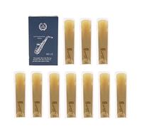 Sdlnklm 10 Pièces Anche Saxophone Alto Instrument Bois Remplacement Élasticité Qualité Sonore Fait Main Adapté à Orchestre École Musicien Concert