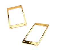Sdlnklm 2 Pièces Cadre Micro Guitare Anneaux Plat Humbucker Support Fer Remplacement Instrument Accessoire Convient pour Pratique Quotidienne, or
