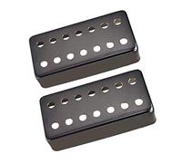 Sdlnklm 2 Pièces Couvercle Humbucker Guitare Électrique Double 14 Trous En Laiton Idéal pour Installation Facile Collection D'Instruments Usage P, Noir