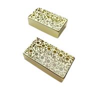 Sdlnklm 2 Pièces Pickup Cover pour Guitare Électrique avec Remplacement de Coque Fermée Accessoires pour Pole Spacing 50mm/52mm Cuivre Travaillé Convenant Aux, Sculpture sur or