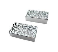 Sdlnklm 2 Pièces Pickup Cover pour Guitare Électrique avec Remplacement de Coque Fermée Accessoires pour Pole Spacing 50mm/52mm Cuivre Travaillé Convenant Aux, Sculpture En Argent