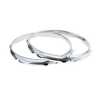 Sdlnklm 2 Pièces Tom Drum Hoop Rim Accessoires Batterie Snare Drum Cerclage Iron Percussion Installation Facile Convient à Musiciens Performances Scéniqu, 10 pouces 6 trous