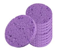 Sdlnklm 20 Pièces Pads Nettoyants Visage Éponges Démaquillantes Cotons Pulpe Pratiques Manipulation Confortable Fonction Multifonction Adaptée pour Soins Beau, Violet 10 Pièces