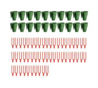 Sdlnklm 20 Pièces Plateau de Démarrage de Plantes Ensemble de Multiplication pour Fraises avec Pots de Propagation et Fourchettes pour Racines Adapté à Jardin, S