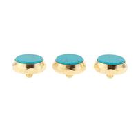 Sdlnklm 3 Pièces Boutons de Pistons Trompette Accessoires Capuchons Couvercles Pierre Naturelle Alliage Conviennent à La Réparation Instrument de Musique Trom, Bleu