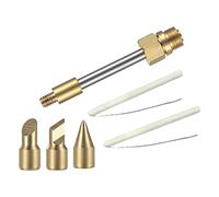 Sdlnklm 3 Pièces Mini Tête Soudure Embout Cuivre Outils Accessoires Interface 510 Argenté Surface Lisse Adapté à Atelier Montage Électronique Réparation