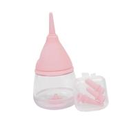 Sdlnklm 3 Pièces Nourrisson Ensemble Bouteille Lait Silicone Anti-étouffement Remplaçable Adapté pour Animaux Nouveaux-nés Chatons CHIO, Rose