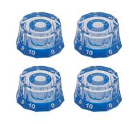 Sdlnklm 4 Pièces Bouton Potentiomètre Contrôle Volume Capuchon Guitare Basse Boutons Potentiomètre Acrylique Remplaçable Numéroté Utilisé Instruments Musique, Bleu