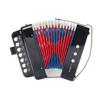 Sdlnklm Accordéon Enfants Jouet Éducatif Instrument Musical Portable Mini Ergonomique Adapté à Initiation Apprentissage Jeu Maison École Réunions Familiales, Noir
