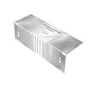 Sdlnklm Angle Marker Règle de Marquage à Fentes Équerre Droite Guide d'Angle Modèle de Section Circulaire Acier Inoxydable Gradué pour Repères Nets et Mesures, Grand 20-100