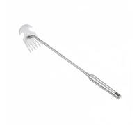 Sdlnklm Arracheur Manuel en Acier Désherbeur à , Râteau De Désherbage en Acier Inoxydable À Six Dents, Environ 48 Cm, Poli Fin