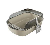Sdlnklm Bac à Litière Chat Litière Ouverte Plateau avec Rebords Hauts Conteneur Fonction Antiprojection pour Chats Lapins Rongeurs Enceinte pour