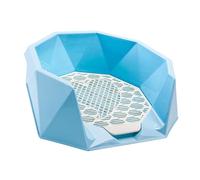 Sdlnklm Bac à Litière Chat Plateau Toilette pour Chien Petit Moyenne Race Grille Pratique Système Anti-Odeur Matériau PP Résistant Convient Loisirs, Bleu