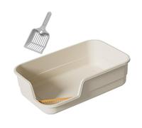 Sdlnklm Bac à Litière pour Chat, Ouvert sur Le Dessus, avec Insert à Tamis, Bac à Litière Portable, Blanc
