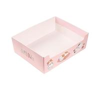 Sdlnklm Bac à Litière pour Chat Plateau Litière Jetable Toilette Chaton Bac Ouvert Étanche Pliable Matériau Carton Blanc Solide Adapté aux Chats et Rongeurs