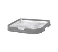 Sdlnklm Bac à Litière pour Chien Plateau Toilette Animal Tapis D'Entraînement Chiot Grille Mesh PP Pieds Antidérapants Installation Simple Adapté à L'Intérieu, Gris