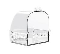 Sdlnklm Bain d'oiseaux pour Animaux de Compagnie, Transparent, Facile à Installer, Bain Suspendu pour Perruches, Pinsons, Calopsittes et Plus Encore.