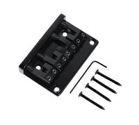 Sdlnklm Bass Bridge En Métal Robuste pour Guitare Basse à 4 Cordes Pontet de Remplacement Queue de Chevalet Vissée Montage Aisé Adapté à La Réparation Modific, Noir