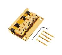 Sdlnklm Bass Bridge En Métal Robuste pour Guitare Basse à 4 Cordes Pontet de Remplacement Queue de Chevalet Vissée Montage Aisé Adapté à La Réparation Modific, or