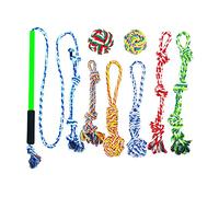 Sdlnklm Bâton D'Agilité pour Chiens Pole Extensible avec Accessoires Jouet D'Interaction Chien Corde Résistante Nylon pour Activités Adapté pour Espaces, Bleu S