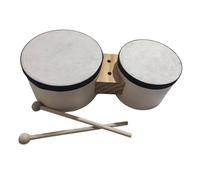 Sdlnklm Bongo Drum Instruments Percussions Bois Tambour Main Débutant Ludique pour Initiation Musicale Enfants Adultes Adapté aux Leçons Pratique