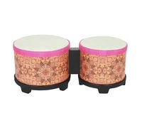 Sdlnklm Bongo Drum Set Instrument Percussion Bongo Congas Robustes En PP et Caoutchouc Adapté à Activité Parent-enfant Initiation Musicale Cadeau Enf, Orange