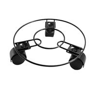 Sdlnklm Chariot à Plantes Rond à 3 Roues Métalliques, Universellement Utilisable Grâce à Sa Rotation à 360°, Idéal pour La Maison et Le Jardin, 20CM