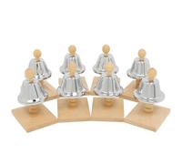 Sdlnklm Cloches Musicales pour Enfants Ensemble de Huit Notes Instrument Percussion Bois Métal Fonction Apprentissage Sensoriel Adapté à l'Éducation Précoce Formation à Domicile