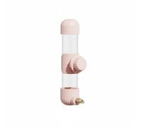Sdlnklm Dispositif d'Abreuvement Automatique pour Oiseaux Bouteille d'eau Suspendue Système Distributeur Anti-débordement Recharge Facile Montage Sécurisé, Rose, 220ML