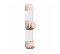 Sdlnklm Dispositif d'Abreuvement Automatique pour Oiseaux Bouteille d'eau Suspendue Système Distributeur Anti-débordement Recharge Facile Montage Sécurisé, Rose, 280ML