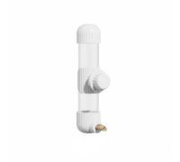 Sdlnklm Dispositif d'Abreuvement Automatique pour Oiseaux Bouteille d'eau Suspendue Système Distributeur Anti-débordement Recharge Facile Montage Sécurisé, Blanc, 220ML