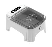 Sdlnklm Distributeur Automatique de Croquettes pour Animaux, surélevé et Pratique, pour La Maison et Les, pour Aliments Humides et Secs, Gris