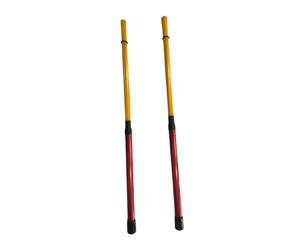 Sdlnklm Drum Sticks Balais Percussions Rétractables en Aluminium et Nylon Fiables pour Exercices de Batterie Jazz Folk Petites Représentations, Rouge Jaune
