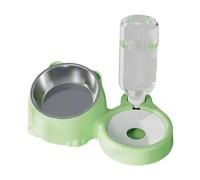 Sdlnklm Ensemble de Deux Gamelles pour Chats, Comprenant des Gamelles pour Nourriture et Eau, pour Nourrir et Abreuver Les Animaux de Compagnie, Accessoires P, Vert