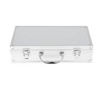 Sdlnklm Étui de Transport Boîte de Rangement Mallette Mousse Compartiment Poignée Aluminium Solide Adaptée Diffusion Salle D'An, Argent